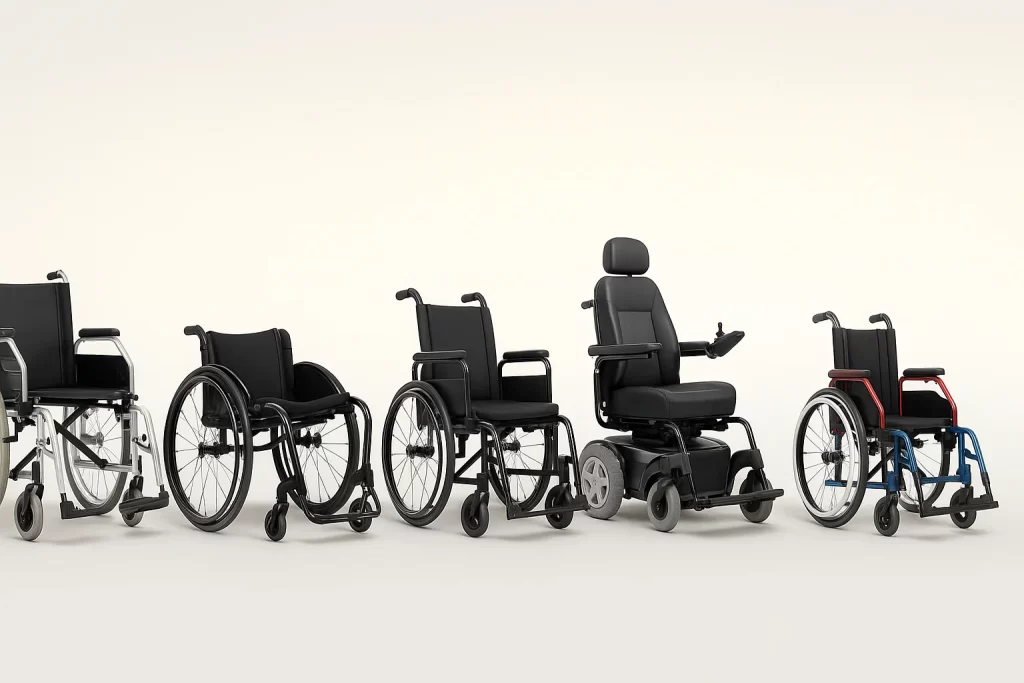 Where each wheelchair type is used inside healthcare facilities