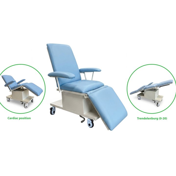 Three functions hydraulic blood donation chair